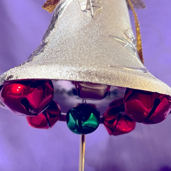 HANDCRAFTED • Light Gold with Silver Jingle Bell • Great for Christmas - Picture 6 of 6